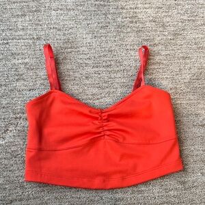 Mika Yoga Wear bright red Ayla Yoga Crop Top size small